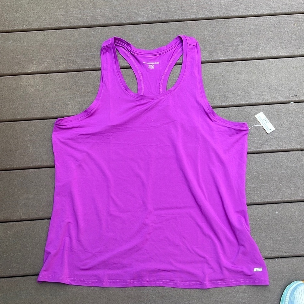 NWT AMAZON Essentials Women’s Racerback Purple Tank Top